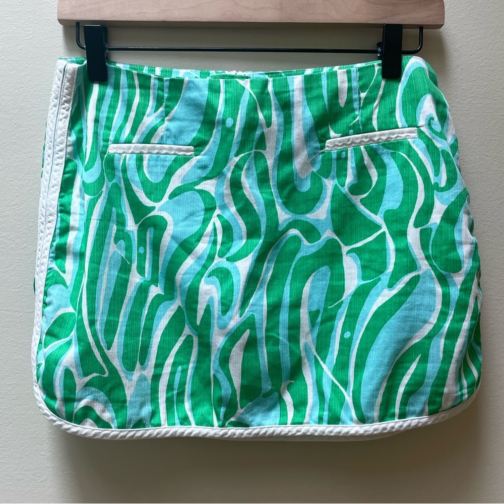 Lilly Pulitzer Blue Green Mini Skirt